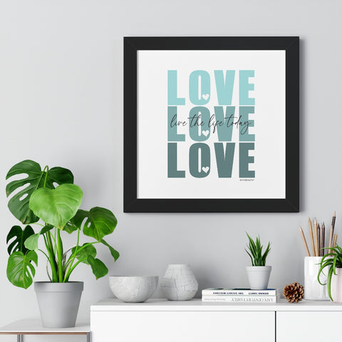 LOVE LOVE LOVE ♡ Inspirational Framed Poster Decoration