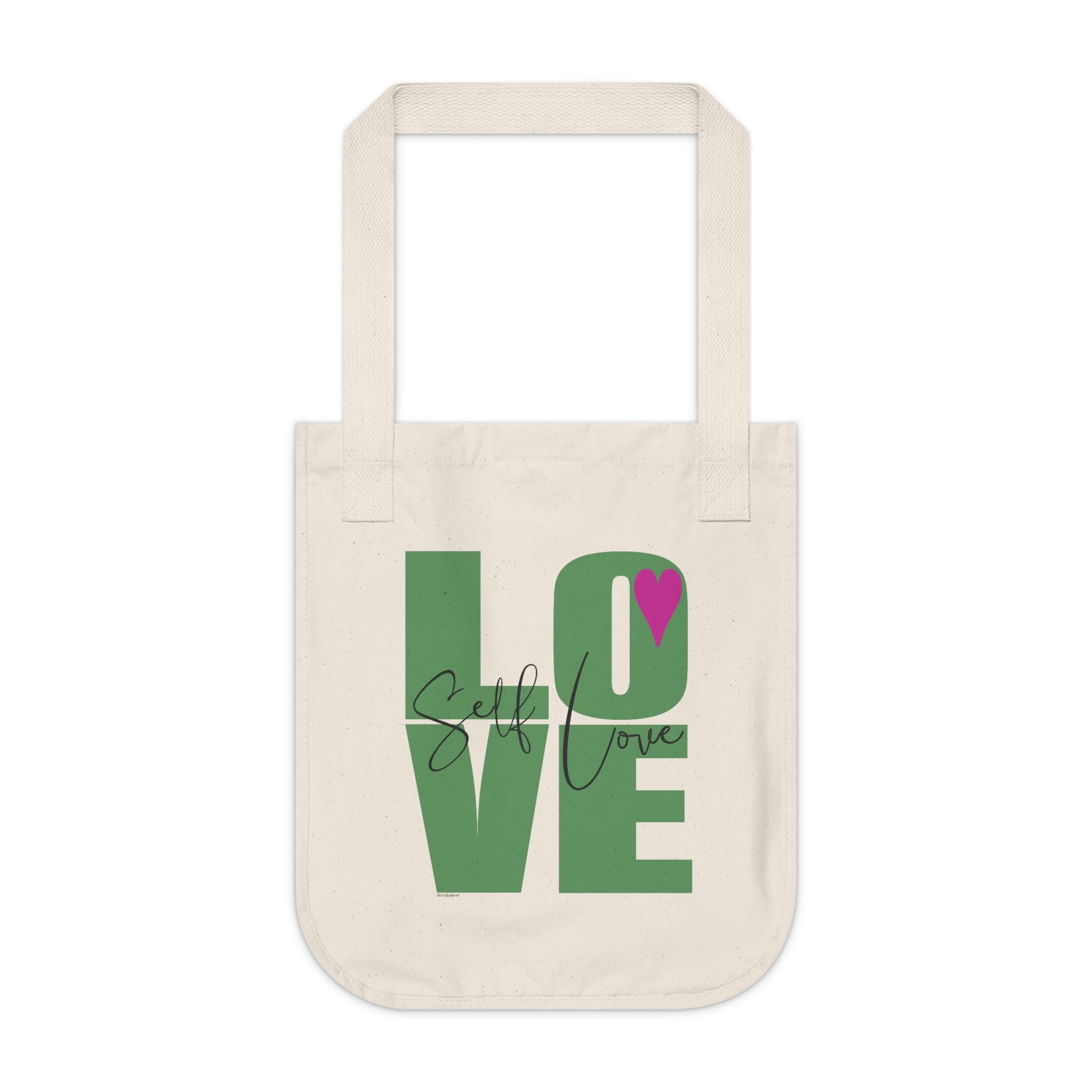 SELF L♡VE Organic Canvas Tote Bag