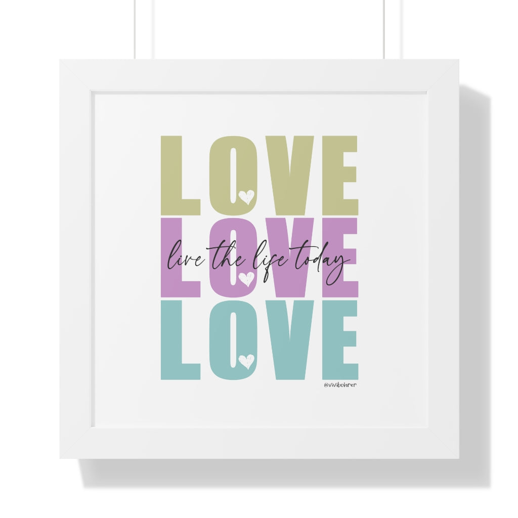 LOVE LOVE LOVE ♡ Inspirational Framed Poster Decoration