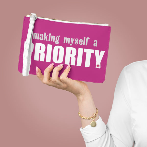♡ Making myself a priority :: Clutch Bag with Inspirational Design