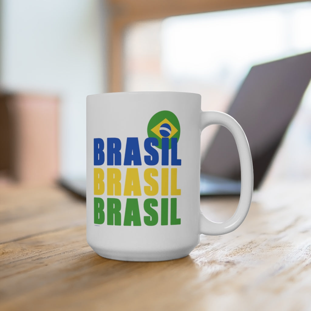 BRASIL .: Ceramic Coffee Mug .: 15oz