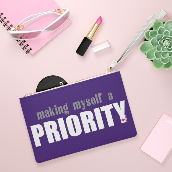 ♡ Making myself a priority :: Clutch Bag with Inspirational Design
