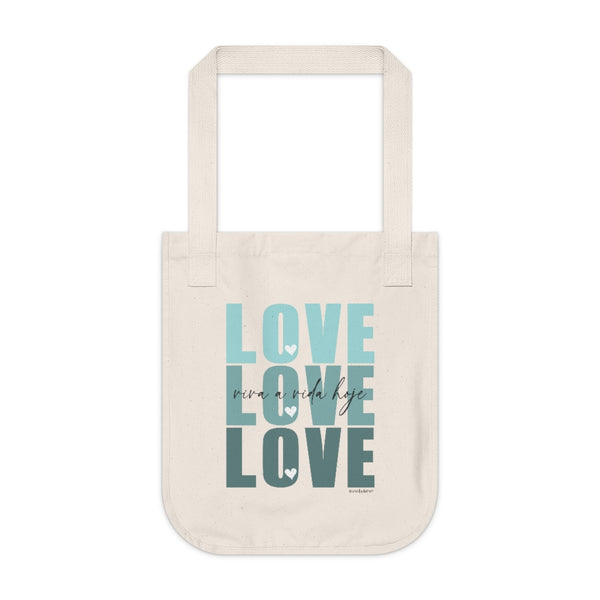 L♡VE Organic Canvas Tote Bag