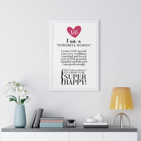 Confidence and Self-Love Daily Talks ♡ Inspirational Framed Poster Decoration (20″ × 30″)