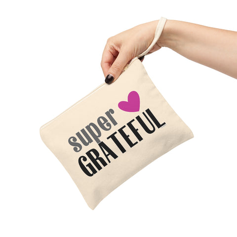 ♡ SUPER GRATEFUL .: Natural Cotton Zipper Pouch