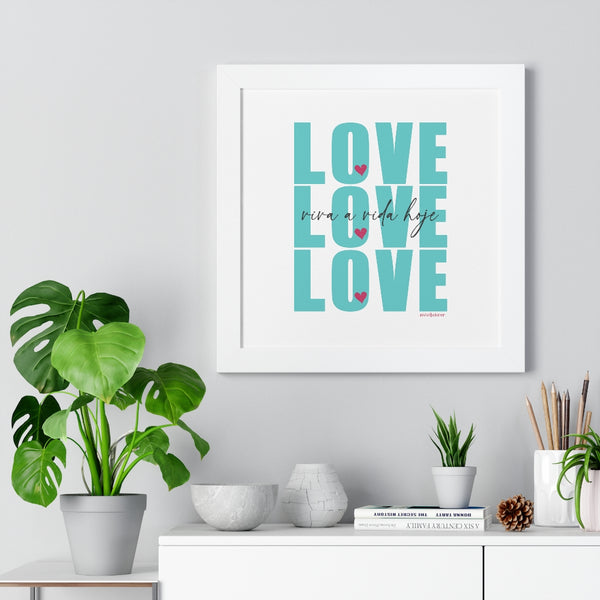 LOVE LOVE LOVE ♡ Inspirational Framed Poster Decoration