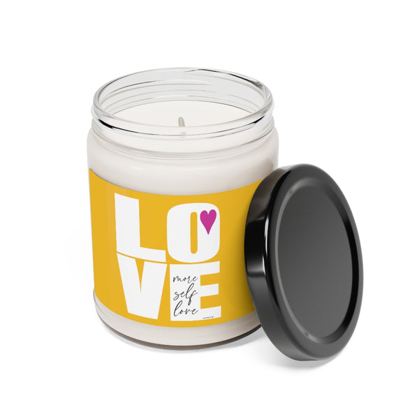 More Self LOVE ♡ Inspirational :: 100% natural Soy Candle, 9oz  :: Eco Friendly