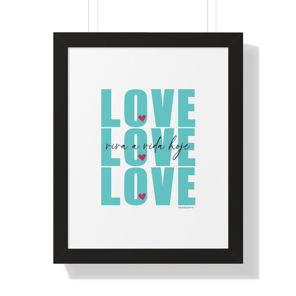 LOVE LOVE LOVE ♡ Inspirational Framed Poster Decoration