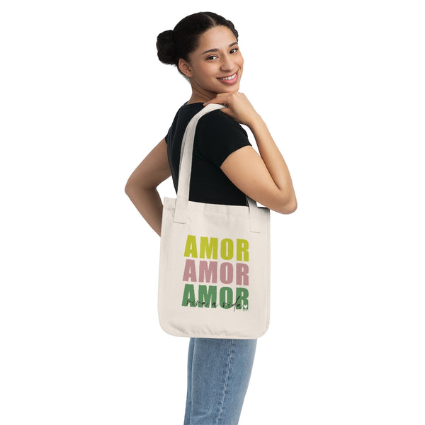 AM♡R Organic Canvas Tote Bag (Live the Life Today)