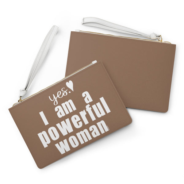 ♡ Yes. I am a powerful woman :: Clutch Bag with Inspirational Design
