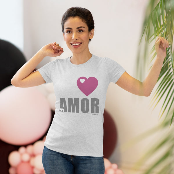 ♡ AMORE :: Women's Triblend Tee (Slim fit)