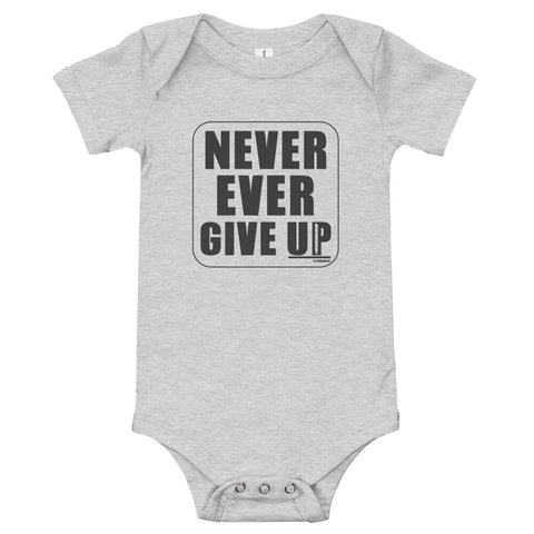 Never Ever Give UP :: Baby short sleeve one piece