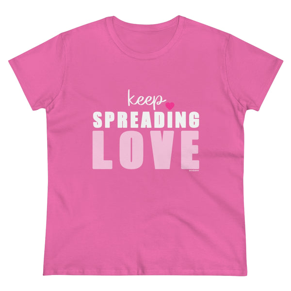 KEPP Spreading LOVE .: Women's Midweight 100% Cotton Tee (Semi-fitted)