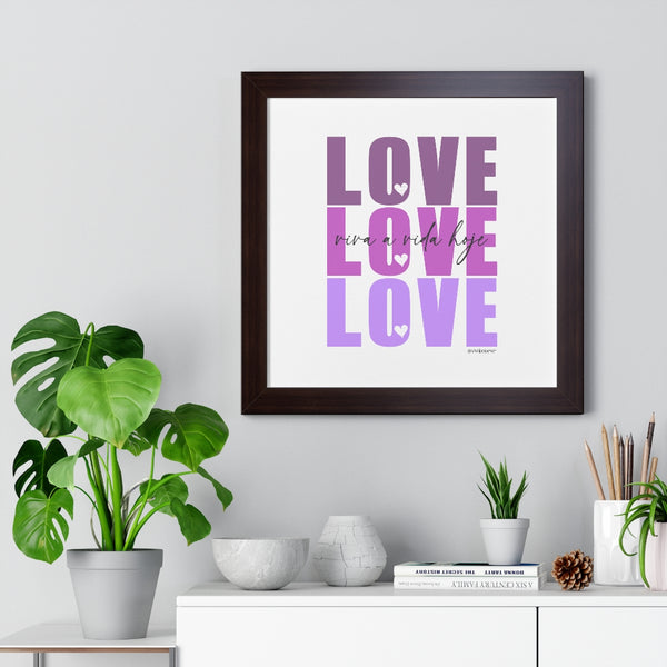 LOVE LOVE LOVE ♡ Inspirational Framed Poster Decoration