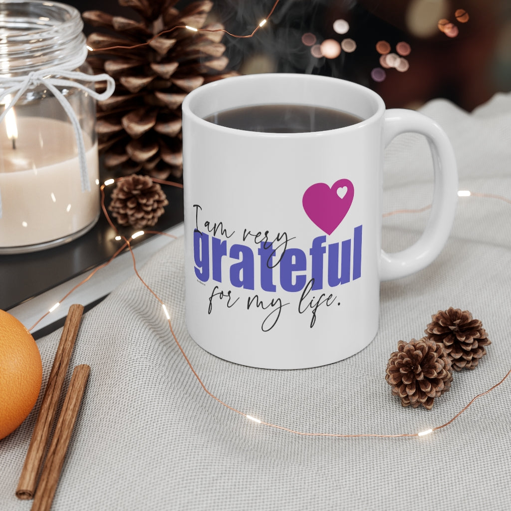 Grateful ♡ Inspirational & Motivational Coffee or Tea Mug  :: 11oz