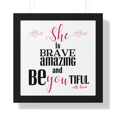 She is Be you TIFUL ♡ Inspirational Framed Poster Decoration