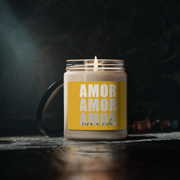 AMOR ♡ Inspirational :: 100% natural Soy Candle, 9oz  :: Eco Friendly