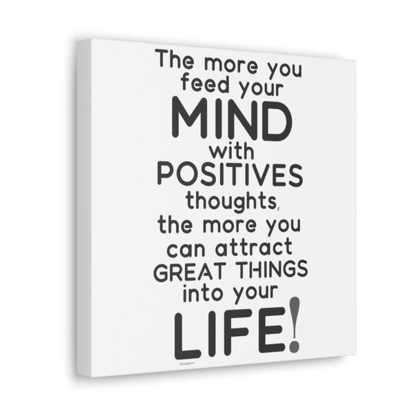 POSITIVE MIND ♡ Inspirational Canvas Gallery Wraps