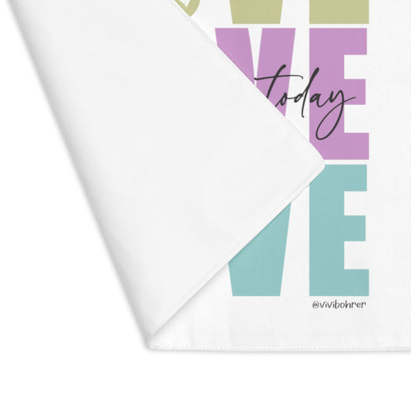 ♡ LOVE :: Live the Life :: Inspirational Placemat (100% Cotton)