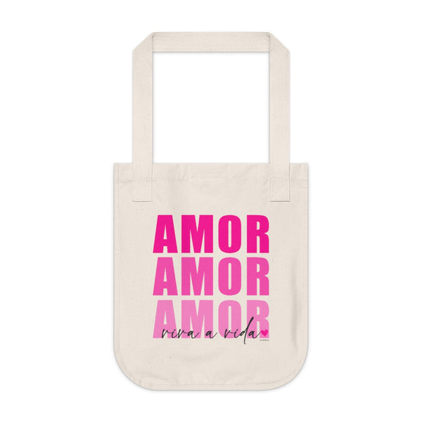 AMOR Organic Canvas Tote Bag (Live the Life Today)