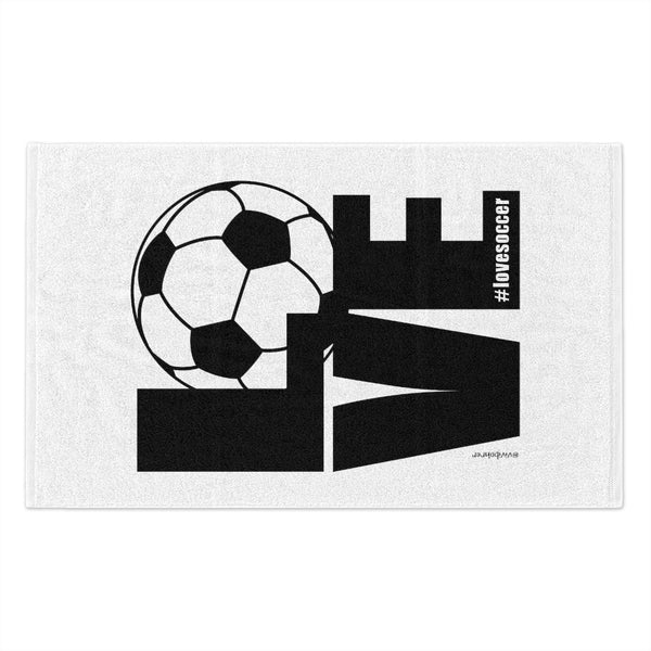 LOVE SOCCER :: Rally Towel, 11x18