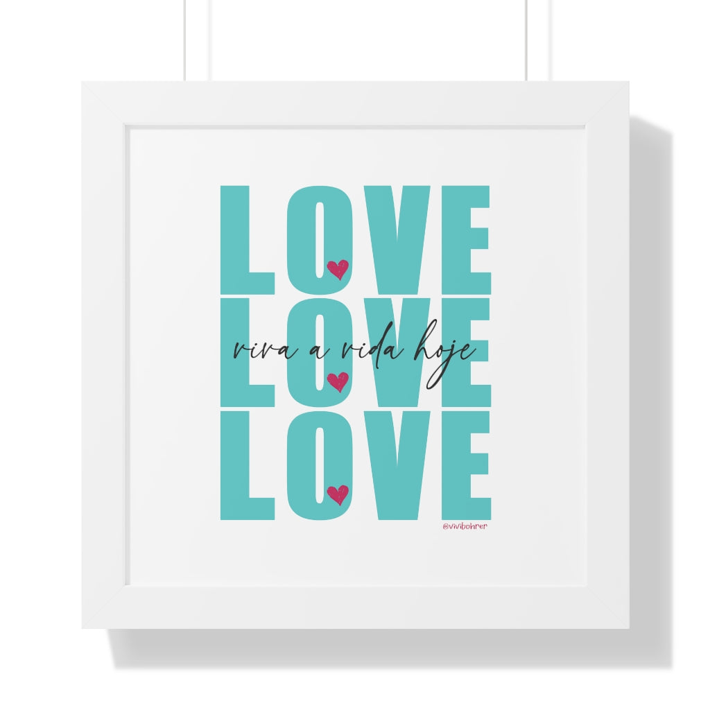 LOVE LOVE LOVE ♡ Inspirational Framed Poster Decoration
