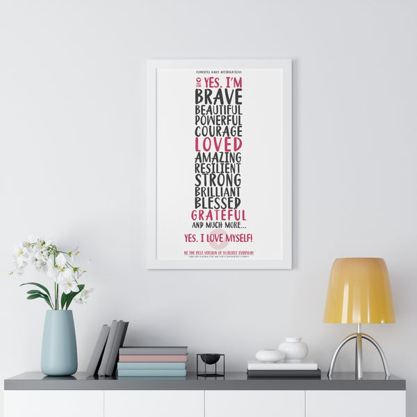 Live the Life TODAY ♡ Inspirational Framed Poster Decoration (20″ × 30″)