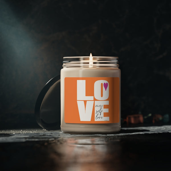 More Self LOVE ♡ Inspirational :: 100% natural Soy Candle, 9oz  :: Eco Friendly