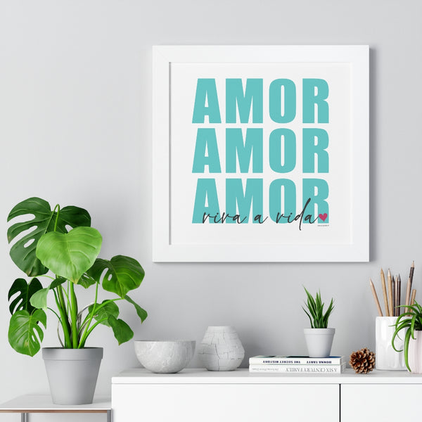 AMOR ♡ Inspirational Framed Poster Decoration