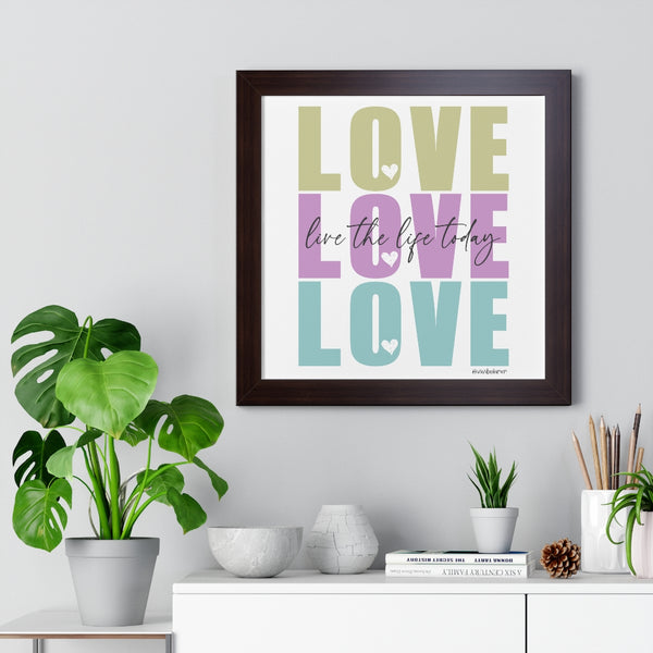 LOVE ♡ Inspirational Framed Poster Decoration