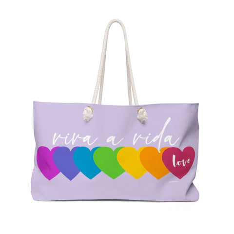 ♡ Viva a Vida :: Colourful Weekender Tote Bag