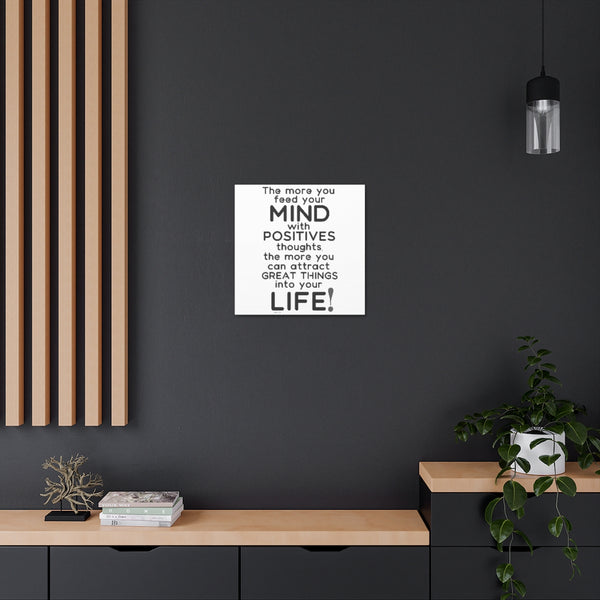 POSITIVE MIND ♡ Inspirational Canvas Gallery Wraps