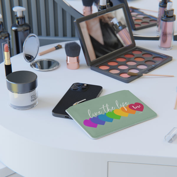 ♡ Live the Life :: Mini Clutch Bag with Inspirational Design