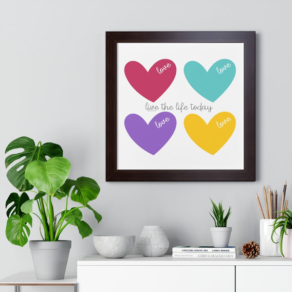 Live the Life Today ♡ Inspirational Framed Poster Decoration