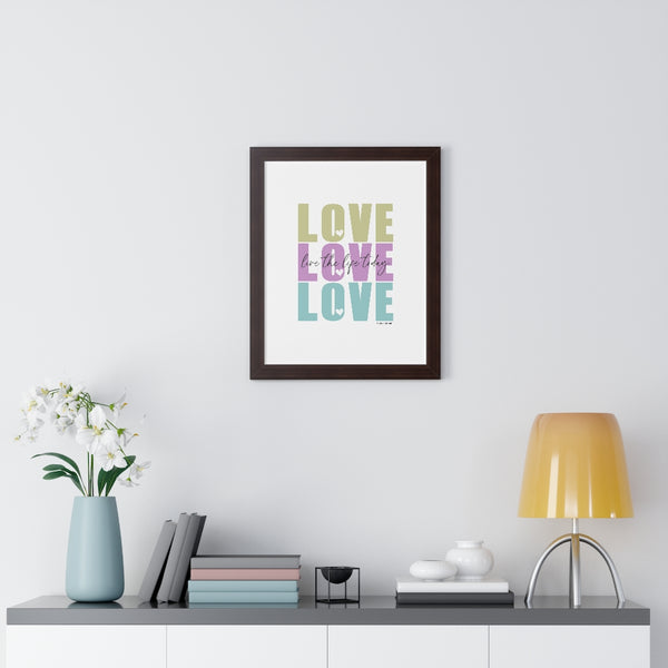 LOVE LOVE LOVE ♡ Inspirational Framed Poster Decoration
